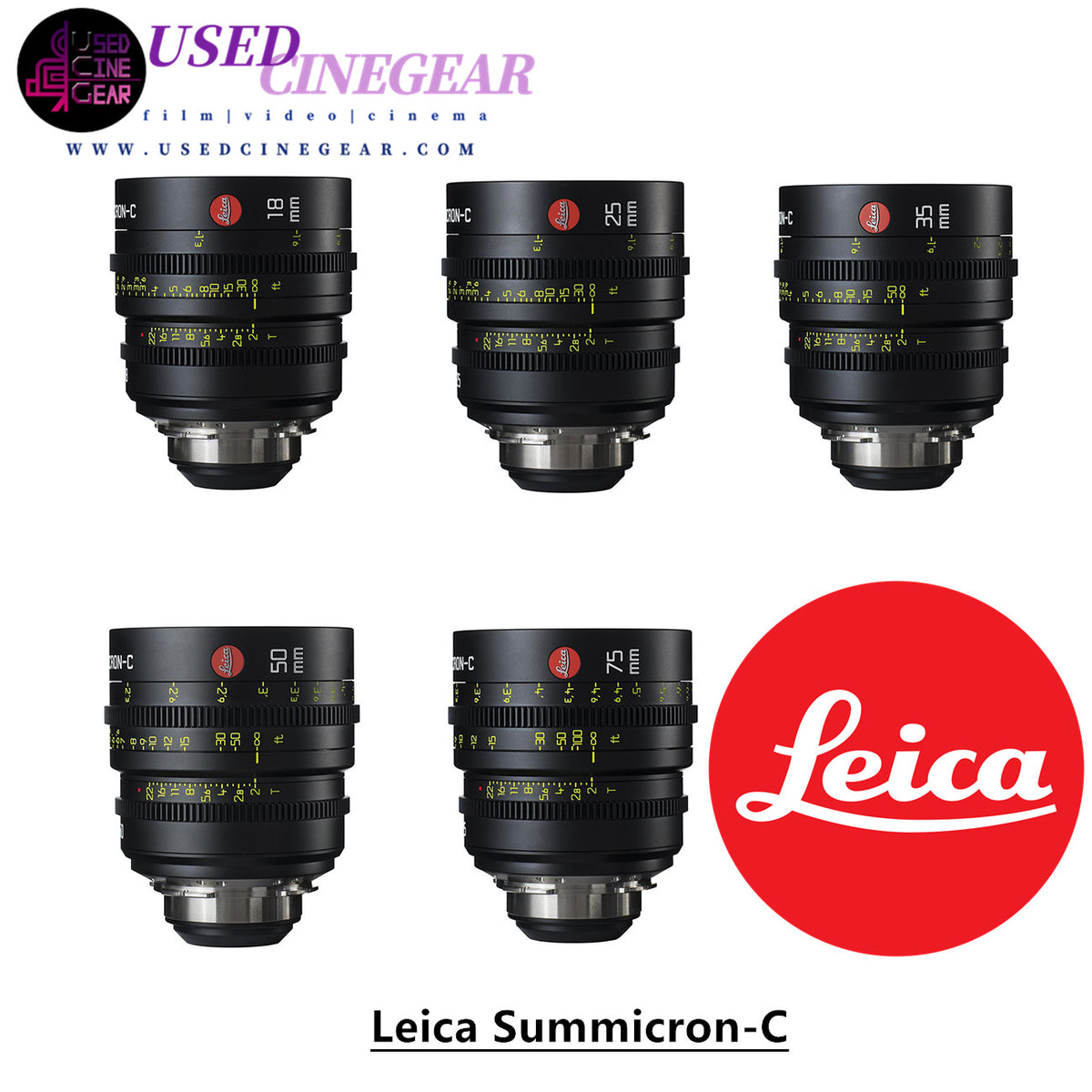 Used Leica Summicron-C Cinema Lens Kit 5pcs