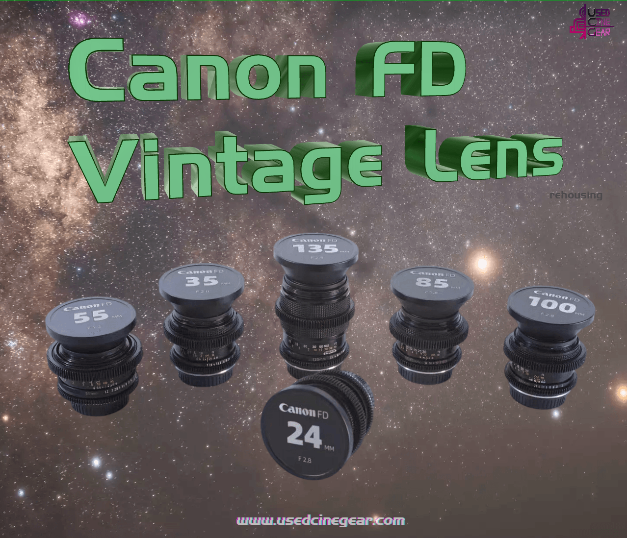 Canon FD Cine Mod Vintage Lenses Kit